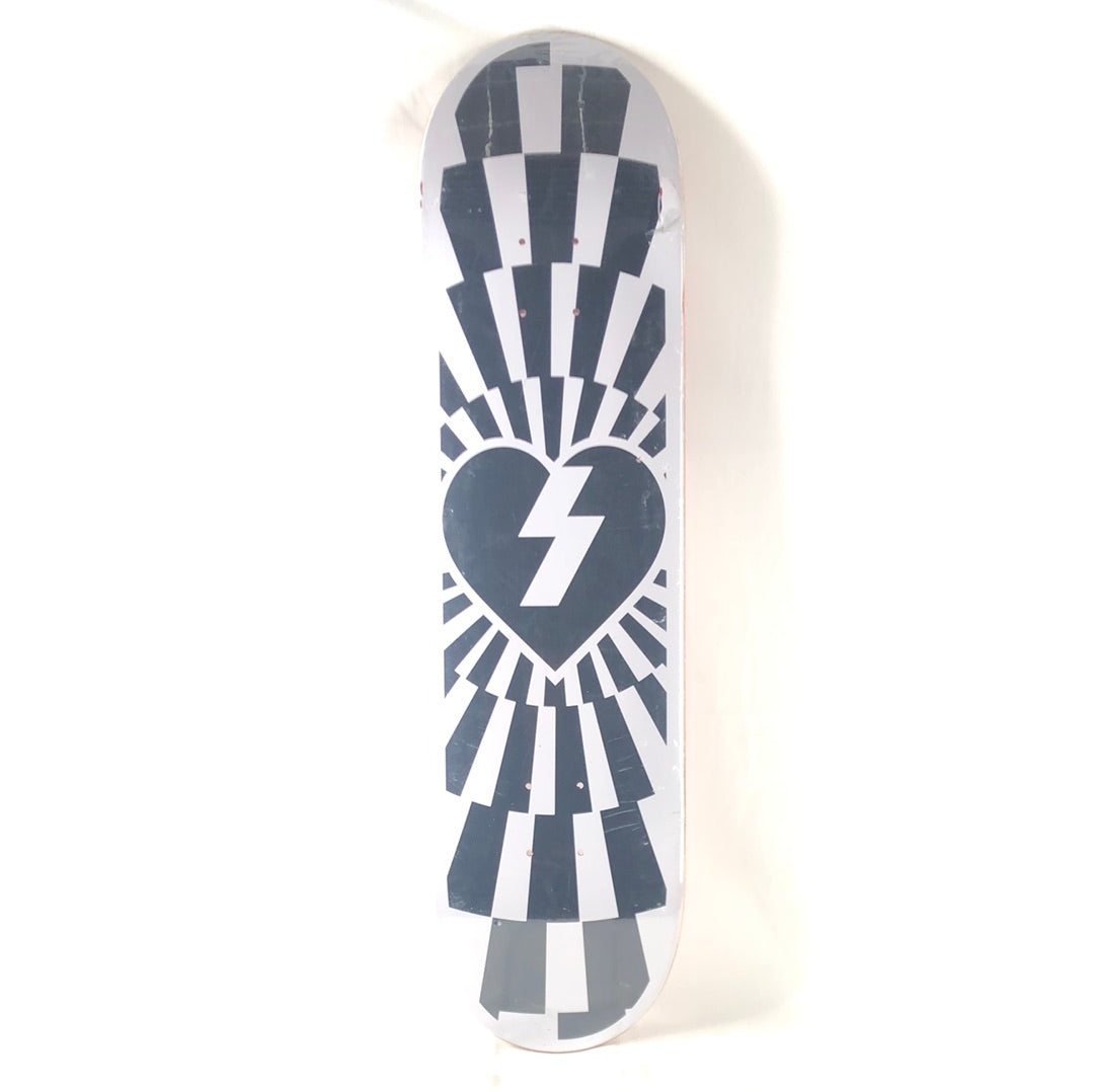 Mystery Heart Logo White/Black Size 8.25 Skateboard Deck