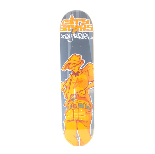 City Stars Joey Suriel Graffiti Character Orange Grey Size 7.58" Vintage NOS Deck