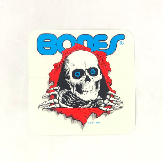 Bones Powell Ripper Clear Red Blue 5" x 5" Sticker