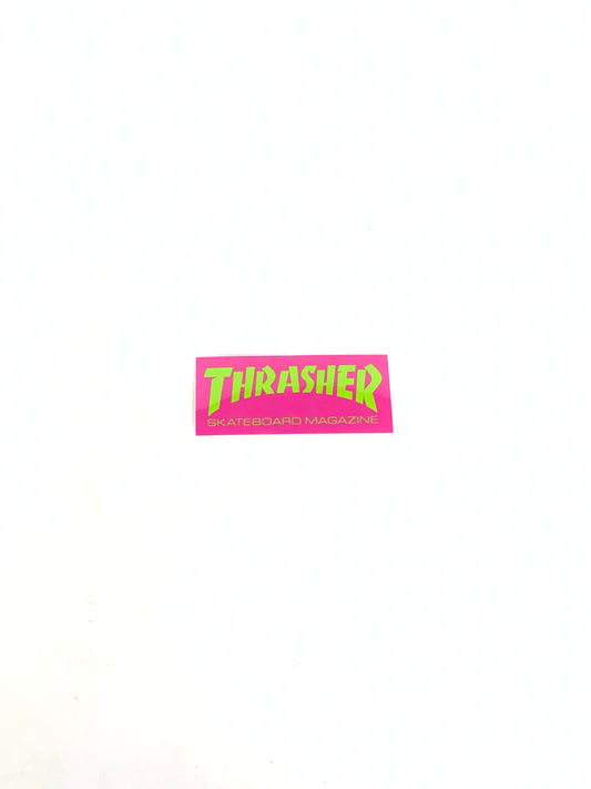 Thrasher Skateboard Magazine Logo Pink Green 3.75" x 1.5" Sticker