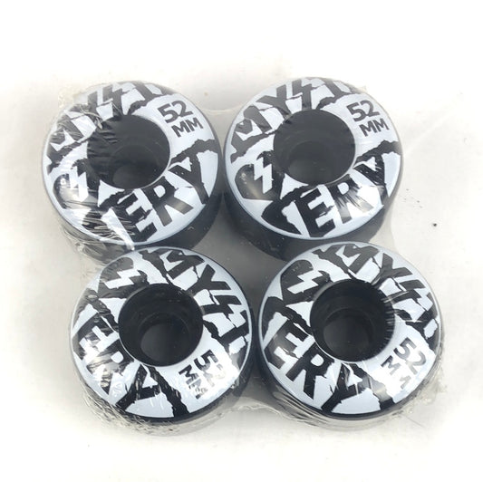 Mystery Logo Black White 52mm Skateboard Wheels