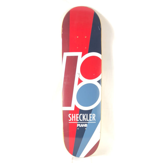 Plan B Ryan Sheckler Stripe B Logo Red/Blue/Grey/White Size 8.375 Skateboard Deck