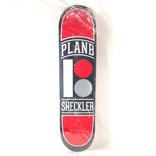 Plan B Ryan Sheckler B Logo Black/Red/White/Silver Size 8.0 Skateboard Deck