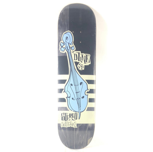 Stereo Chris Pastras Dunes Swingers Cello Graphic Black/White/Blue Size 8.25 Skateboard Deck