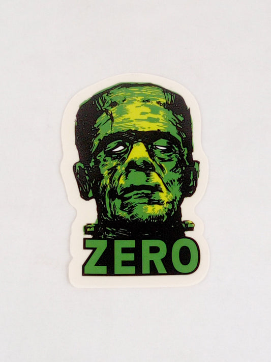 Zero Skateboards Frankenstein Clear Green Black 3" x 4.75" Vintage NOS Sticker