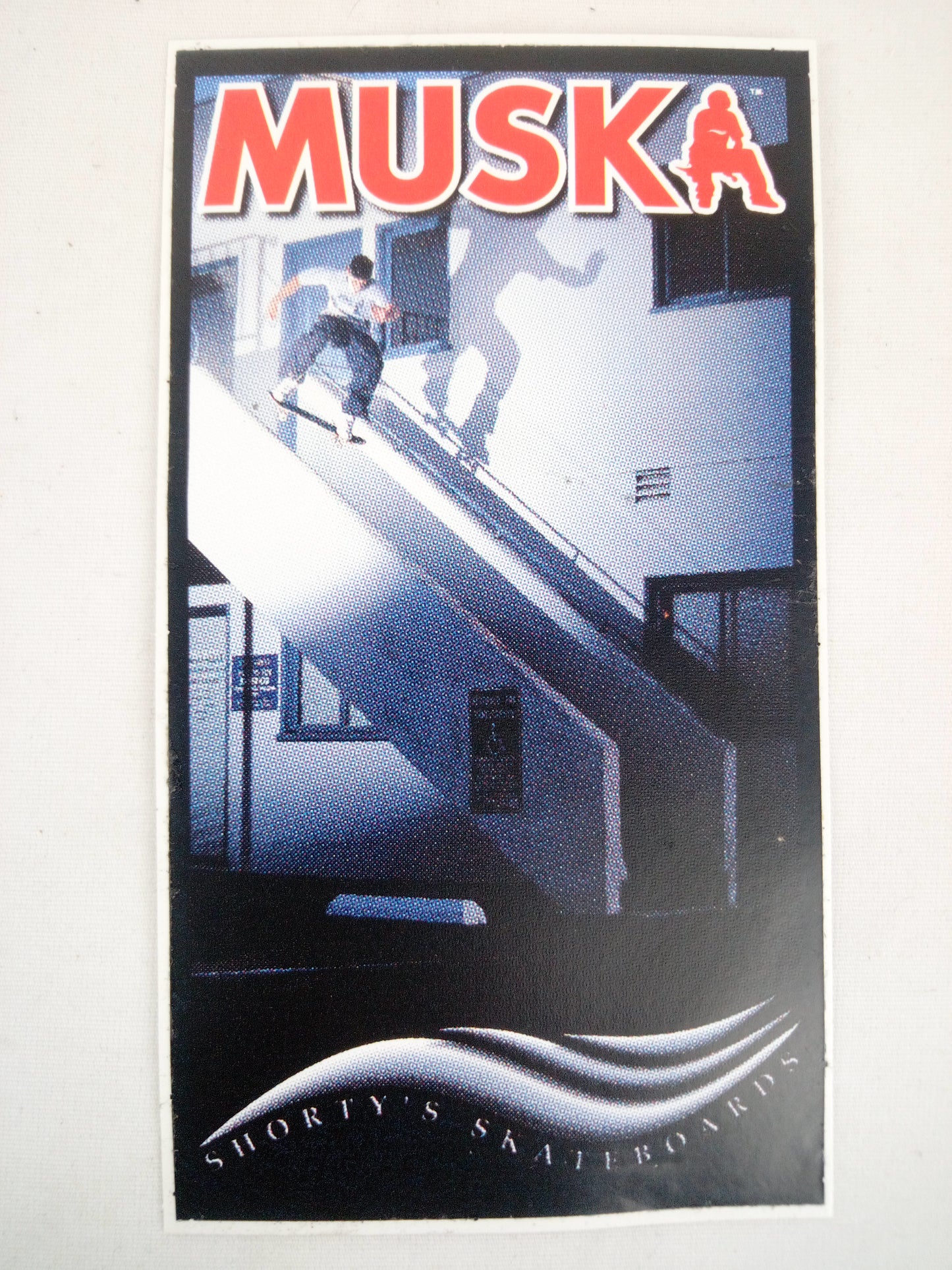 Shorty's Skateboards Chad Muska Fulfill The Dream Lipslide Black White Red 4.5" x 2.5" Vintage NOS Sticker