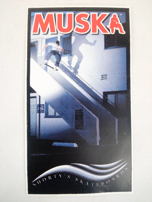 Shorty's Skateboards Chad Muska Fulfill The Dream Lipslide Black White Red 4.5" x 2.5" Vintage NOS Sticker