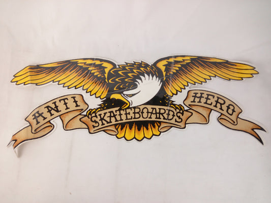 Anti-Hero Skateboards Eagle Clear White Gold 23" x 8" (Large) Sticker