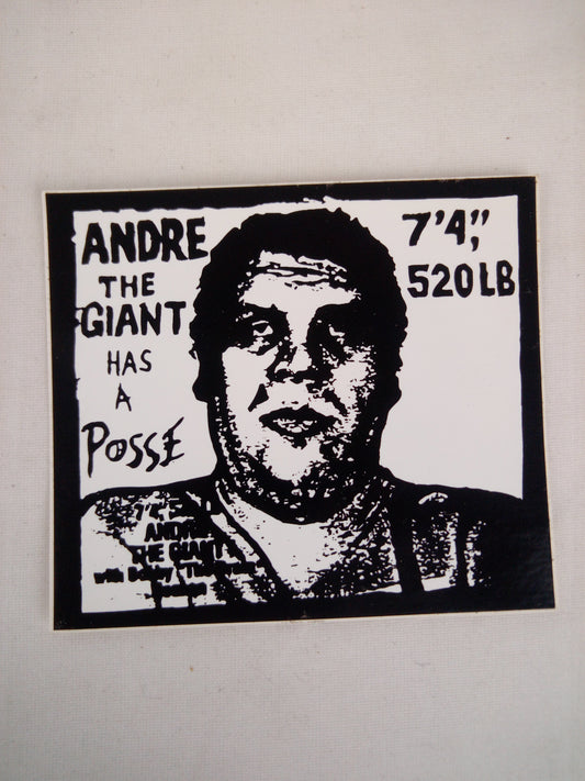 Obey Andre The Giant Has A Posse Black White 3" x 2.75" Vintage NOS Sticker