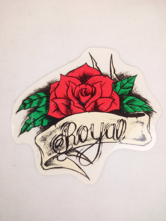 Royal Truck Company Rose Clear Tan Red Green 4" x 3" Vintage NOS Sticker
