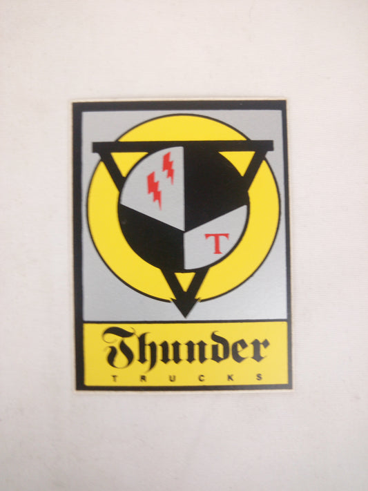 Thunder Truck Co Black Yellow Silver 2" x 3.25 Vintage NOS Sticker