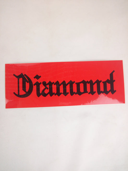 Diamond Red Black 8" x 3" Vintage NOS Sticker