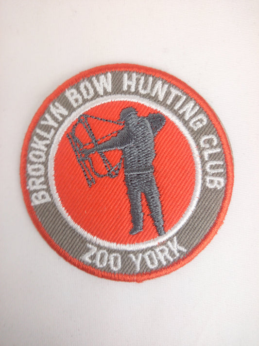 Zoo York Skateboards Brooklyn Bow Hunting Club Orange Silver White 2" x 2" Hunter's Patch