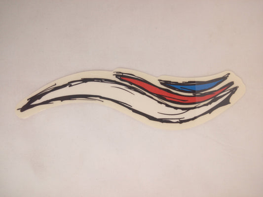 Shorty's Skateboards Wave Clear Red White Blue 7" x 1.5" Vintage NOS Sticker