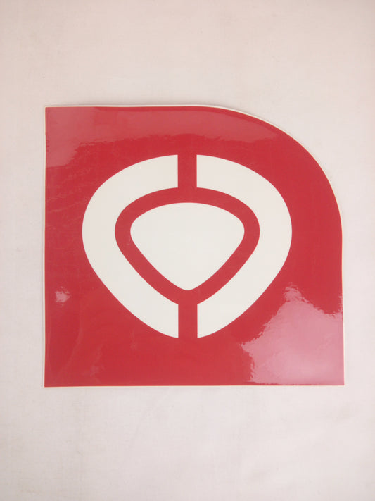 Circa Footwear Logo Red White Corner Cut 6.25" x 6.75" Vintage Sticker