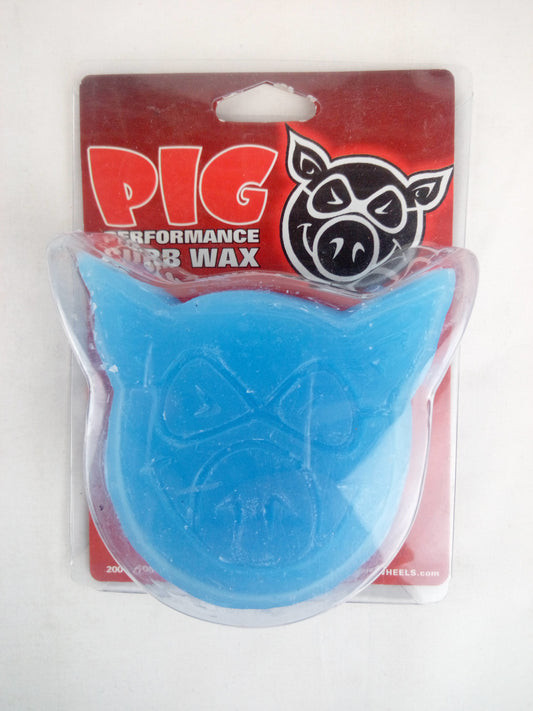 Pig Wheels Raised Pig Head Blue Vintage NOS Performance Curb Wax