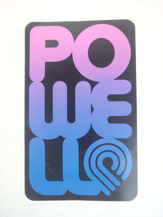 Powell Peralta Logo Black Blue Purple 5" x 3.25" Vintage NOS Sticker