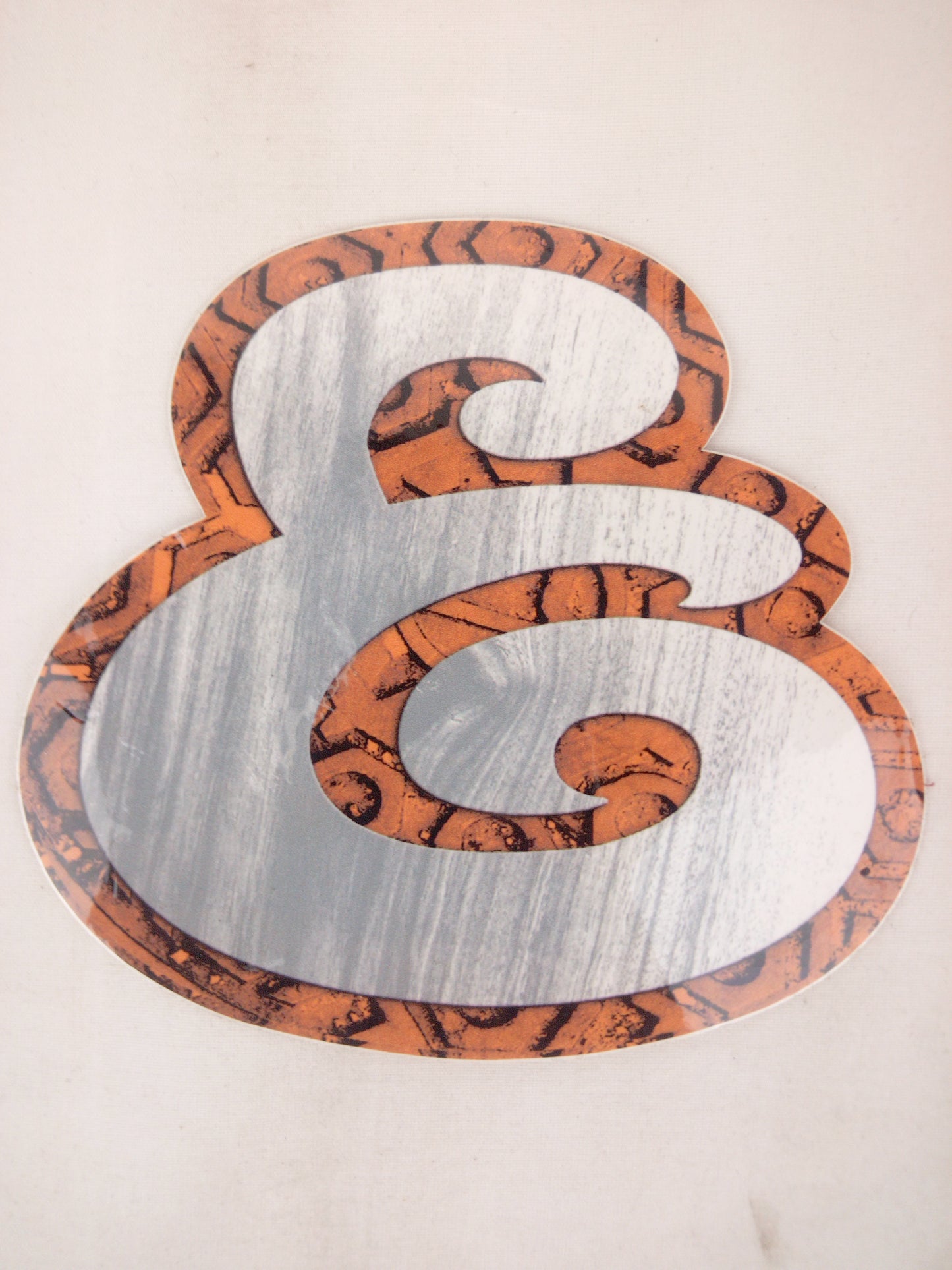 Expedition One E Logo Orange Grey 4.75" x 5" Vintage NOS Sticker