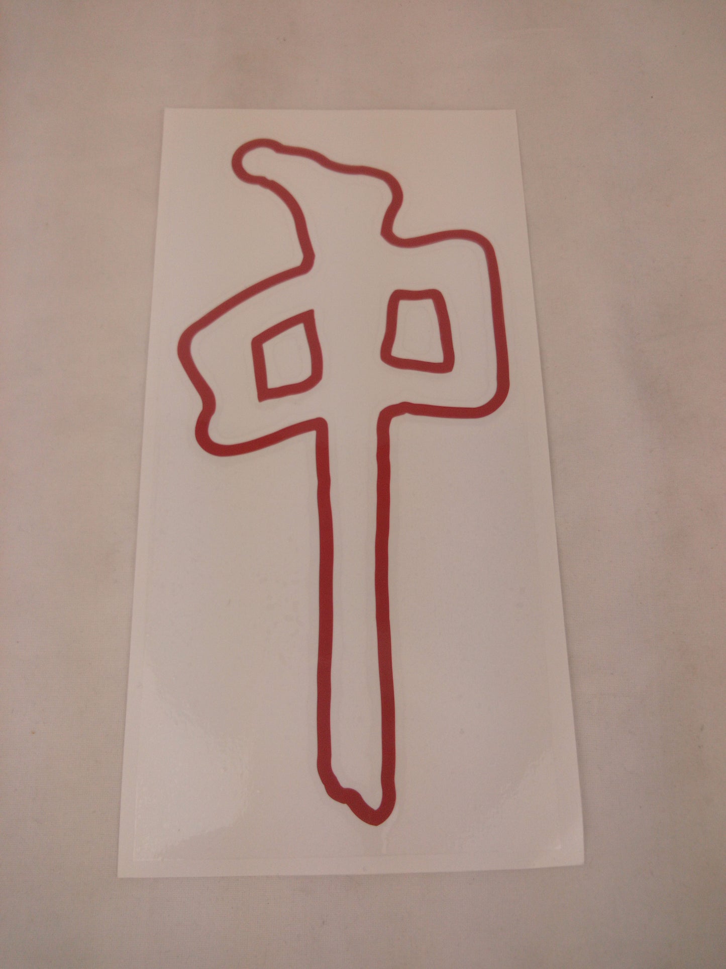 RDS Red Dragons Cross Logo Clear Red 9" x 4.5" Vintage NOS Decal Sticker