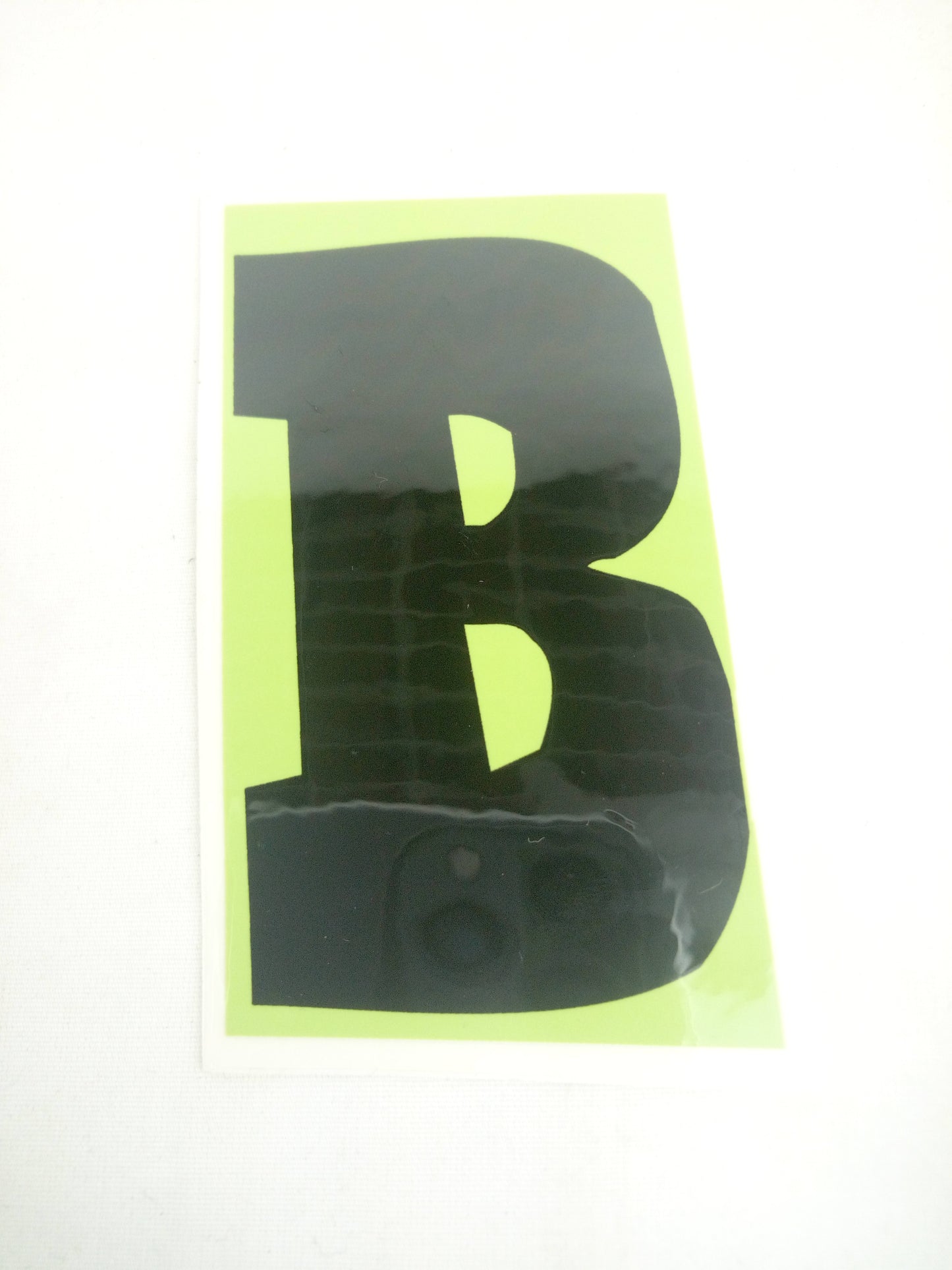 Baker B Clear Green Black 3.75" x 3.25" Sticker