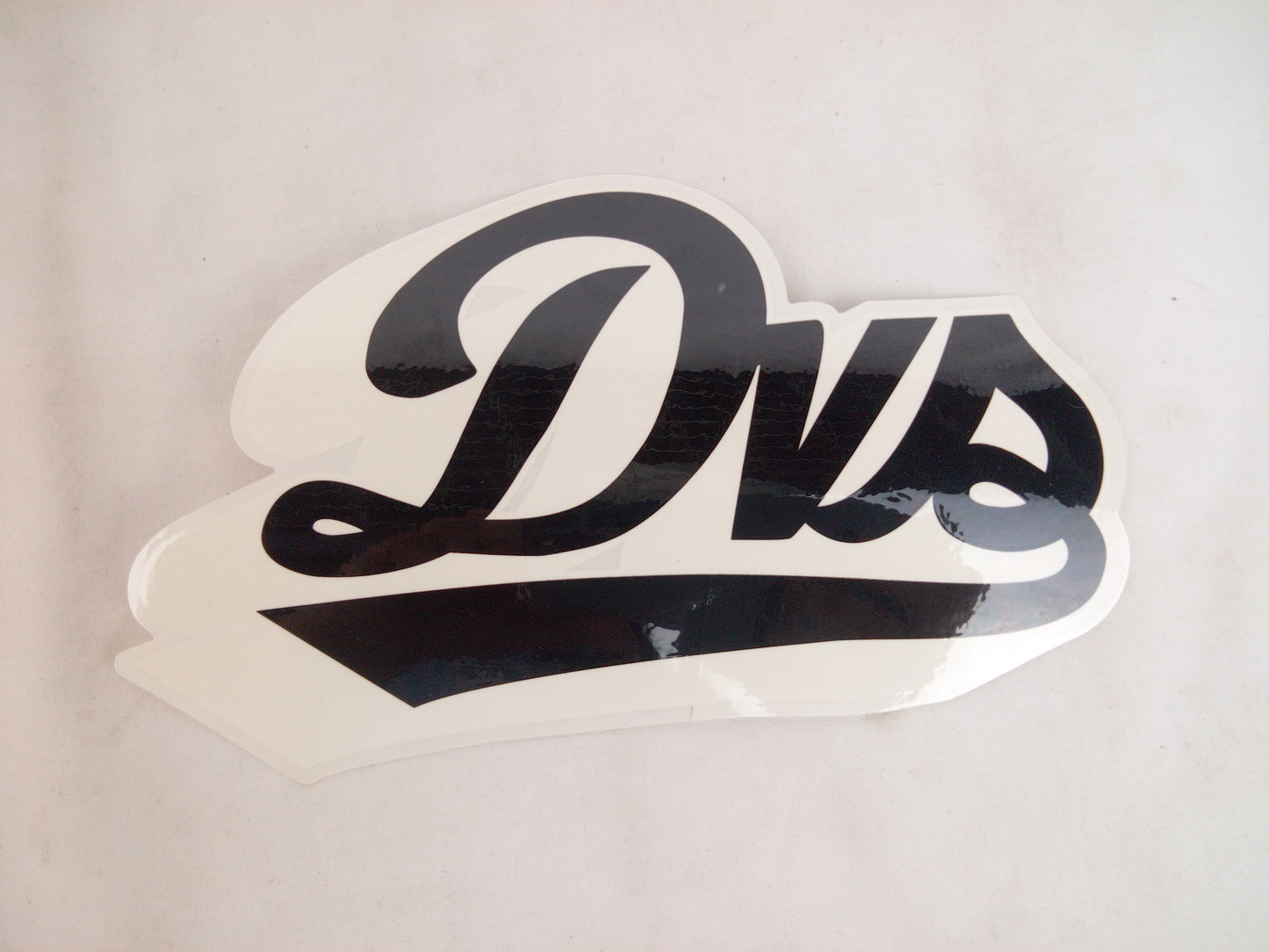 DVS Shoes DVS Logo Clear Black 8" x 4.7" Vintage NOS Sticker