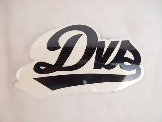 DVS Shoes DVS Logo Clear Black 8" x 4.7" Vintage NOS Sticker