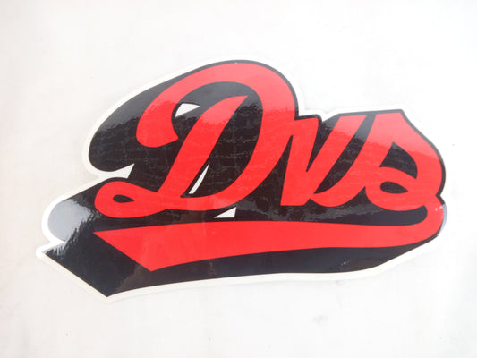 DVS Shoes DVS Logo Clear Black Red 8" x 4.7" Vintage NOS Sticker