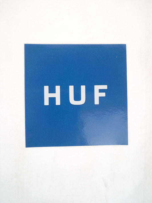 HUF Huf Logo Blue Grey 3" x 3" Vintage NOS Sticker