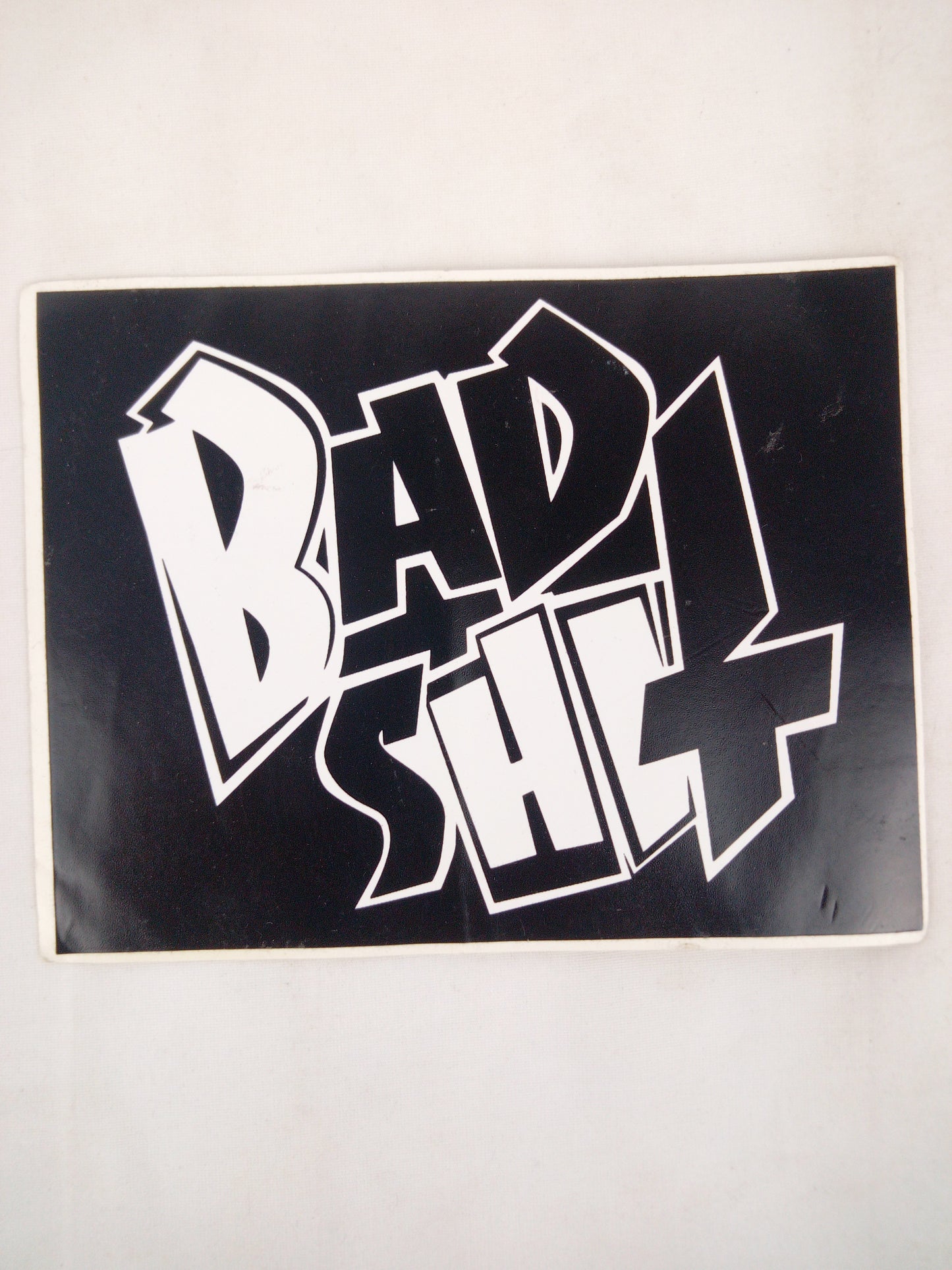 Bad Shit Bad shit Logo BLack White 5.5" x 4.25" Vintage NOS Sticker