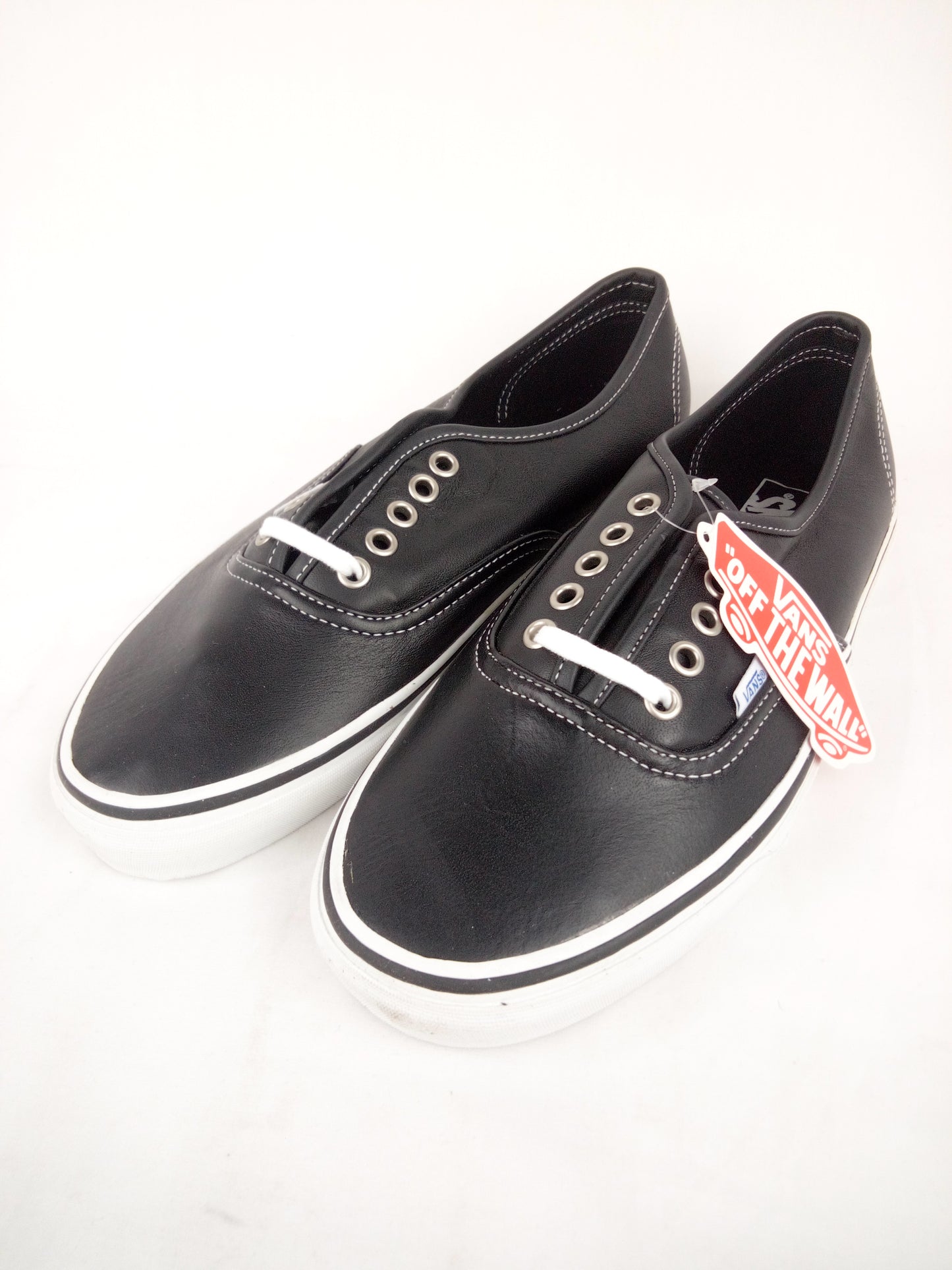 Vans Authentic Classics Aged Leather Black Mens Size 9.0 Shoes