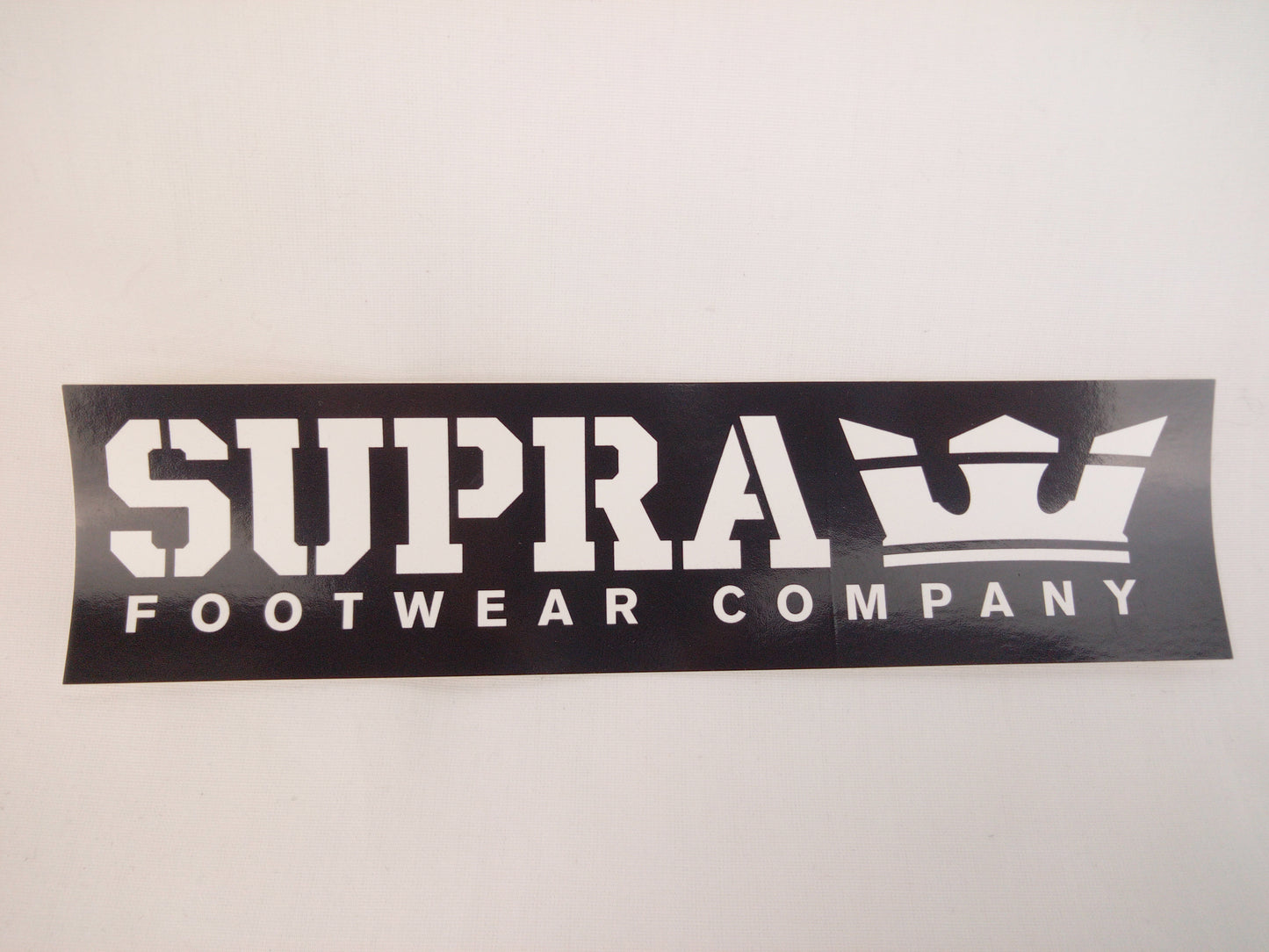 Supra Footwear Company Crown Black White 7" x 1.7" Sticker