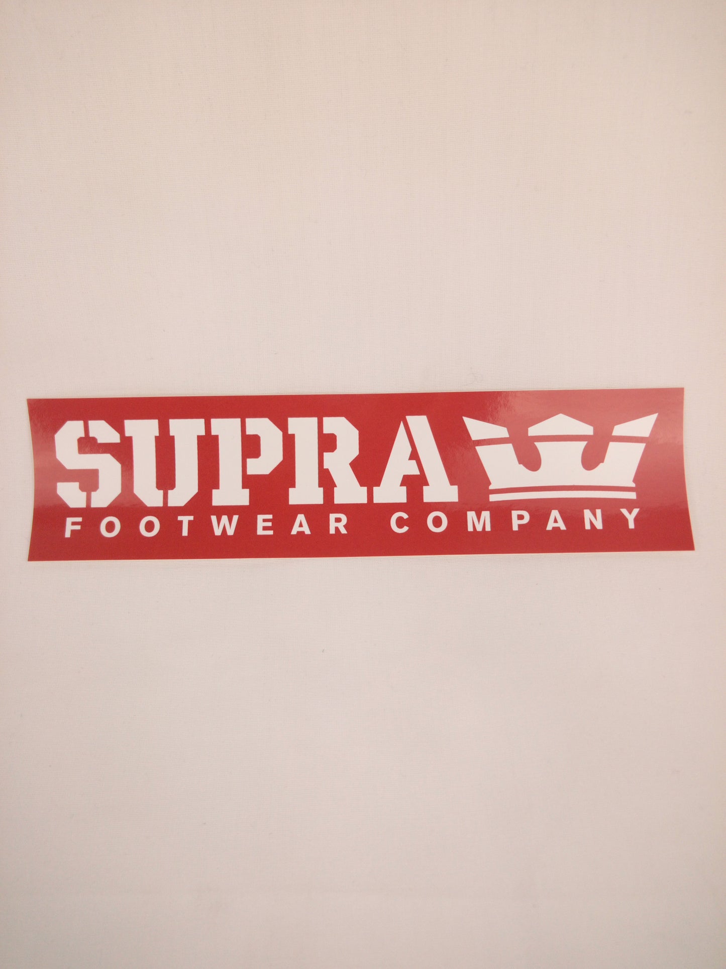 Supra Footwear Company Crown Red White 7" x 1.7" Sticker