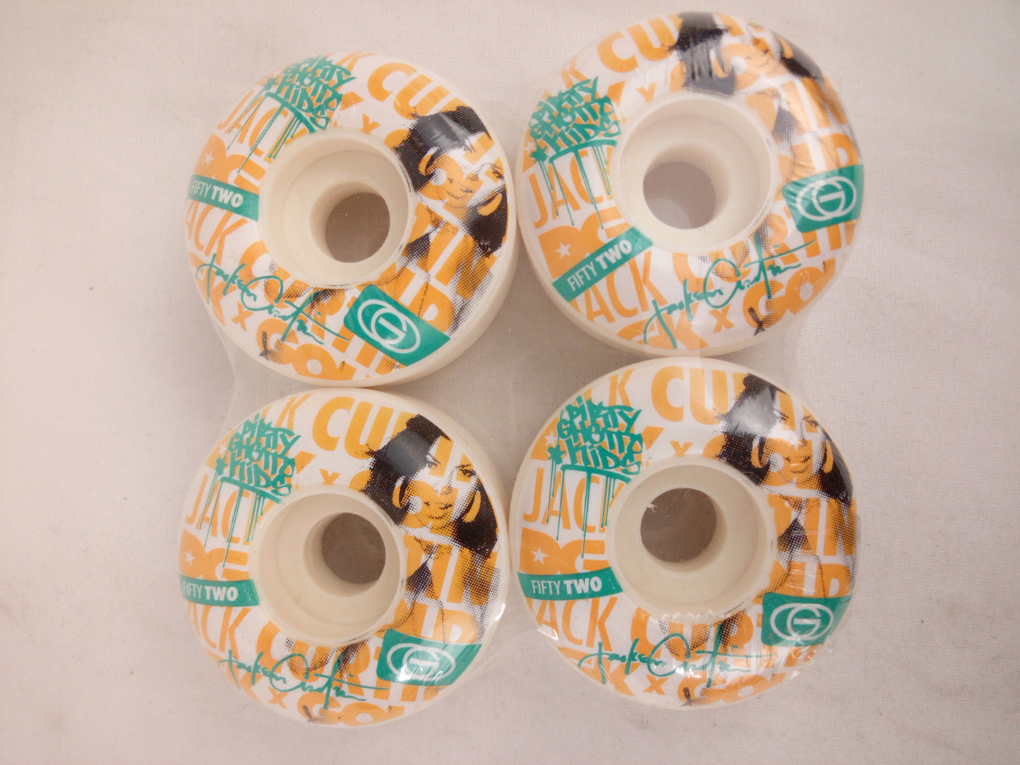 Gold Wheels Jackson Curtain Signature Yellow White Teal 52mm Nos Vintage Wheels