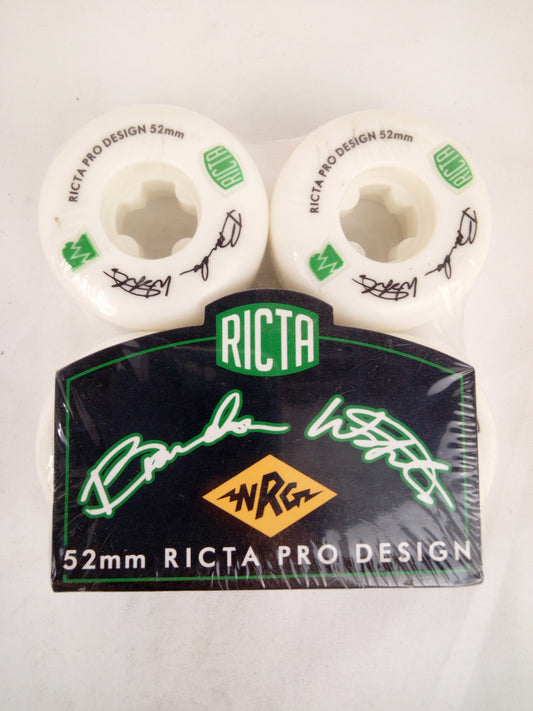 Ricta Brandon Westgate Signature Pro Design Hi Energy Formula White Green Black 52mm 81b Duro Vintage NOS Wheels