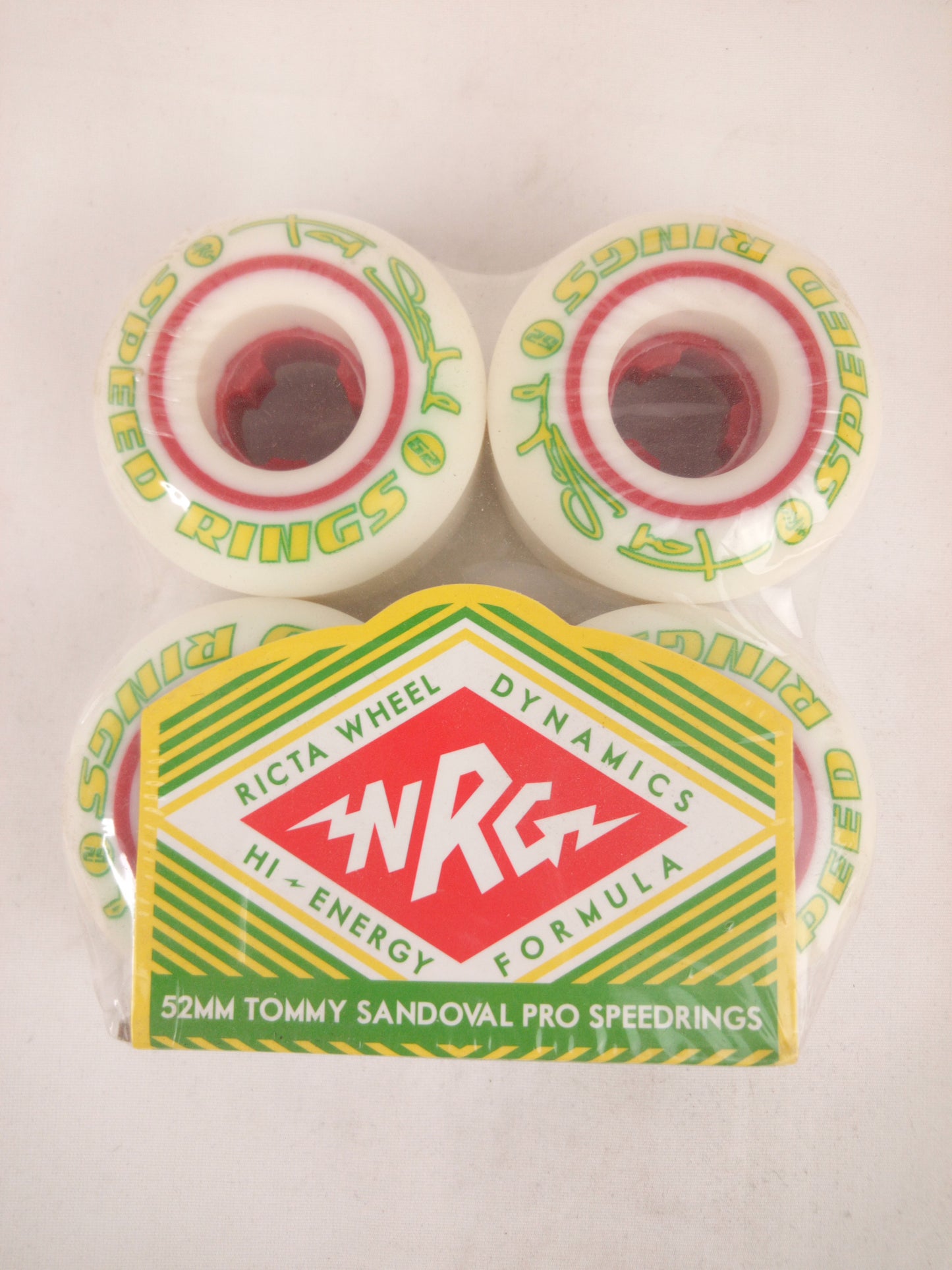 Ricta Tommy Sandoval Signature Pro Speedrings White Yellow Green Red 52mm 81b Duro Vintage NOS Wheels