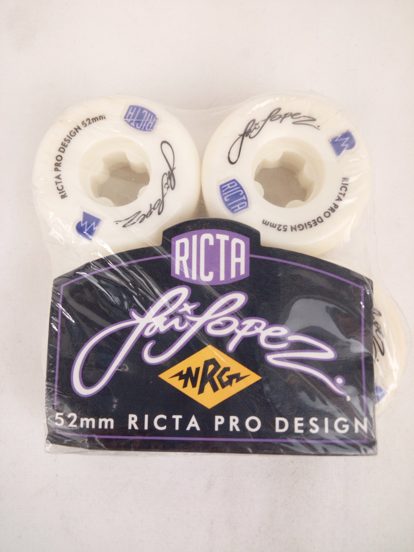 Ricta Louie Lopez Signature Pro Design White Black Purple 52mm Vintage NOS Wheels