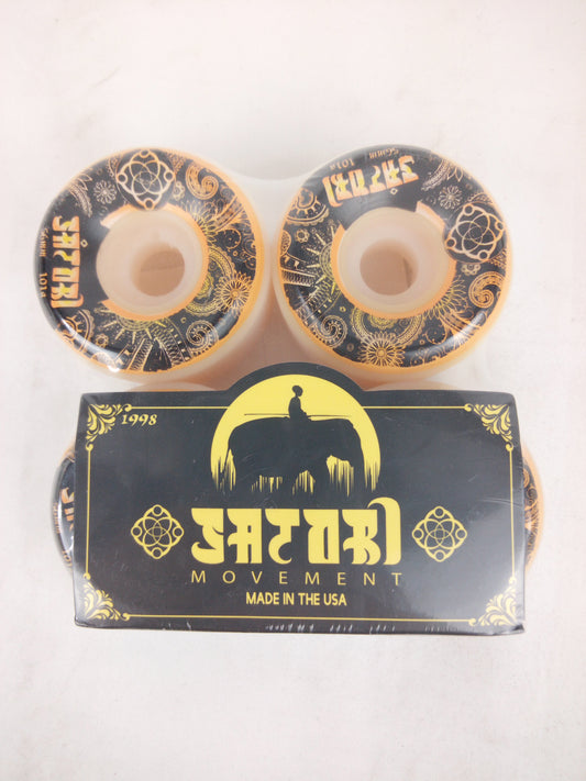 Satori Movement Gold Yellow Black Mandala Print 56mm 101a Duro Vintage NOS Wheels