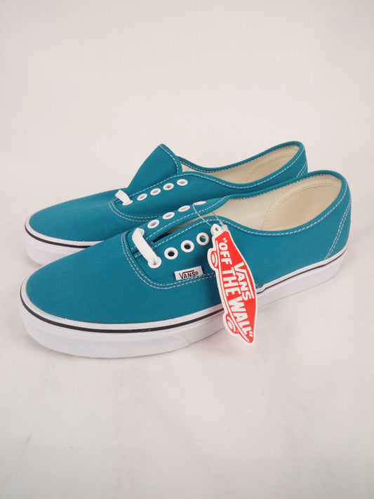 Vans Authentic Enamel Blue True White Mens Size 9.5 Shoes