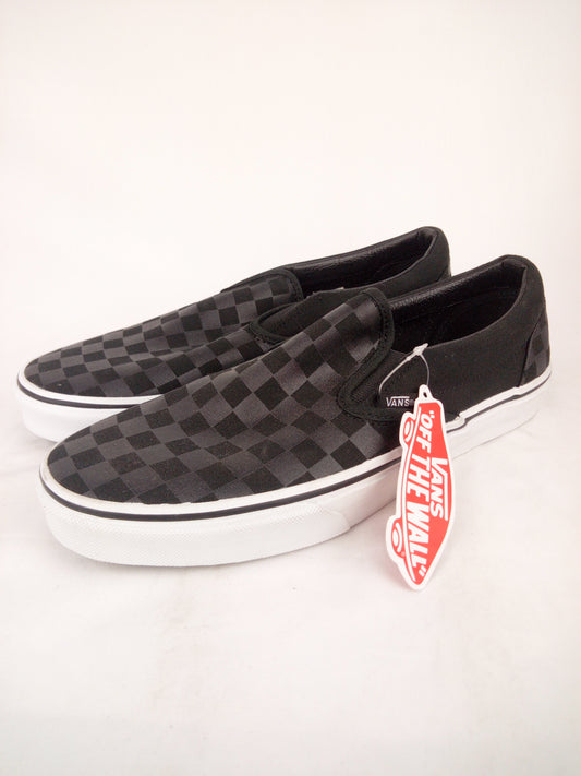 Vans Classic Slip-On Checkerboard Black Mens Size 9.0 Shoes