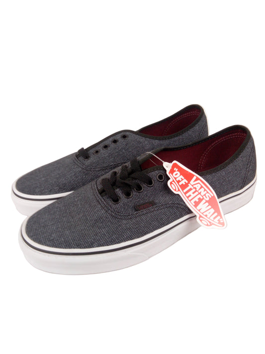 Vans Authentic Micro Grid Suiting Black Mens Size 9.5 Shoes