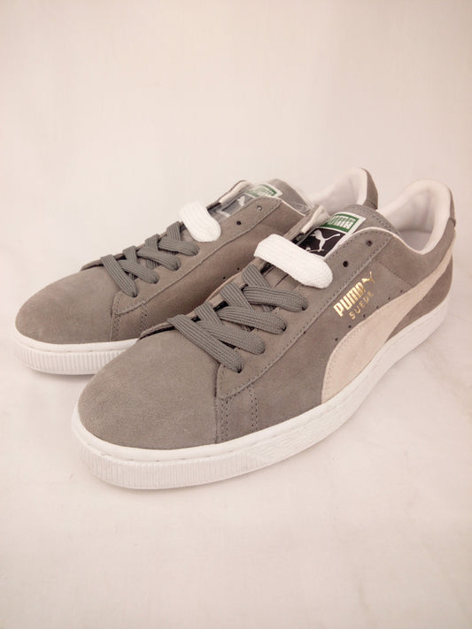 Puma Suede Classic+ Steeple Gray White Mens Size 11.5 Shoes