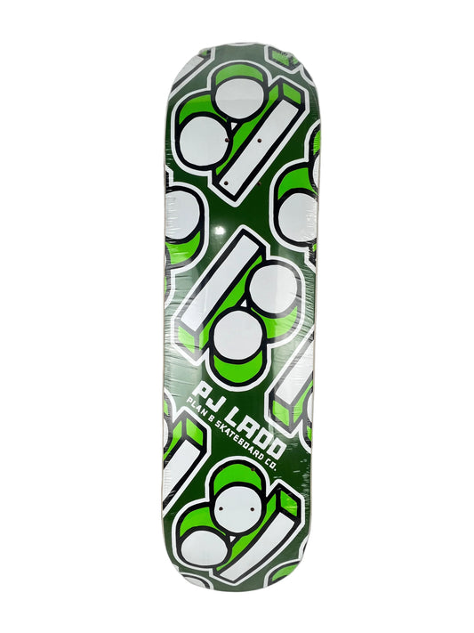 Plan B P.J. Ladd Block Initial B Green White Size 8.0" Vintage NOS Deck