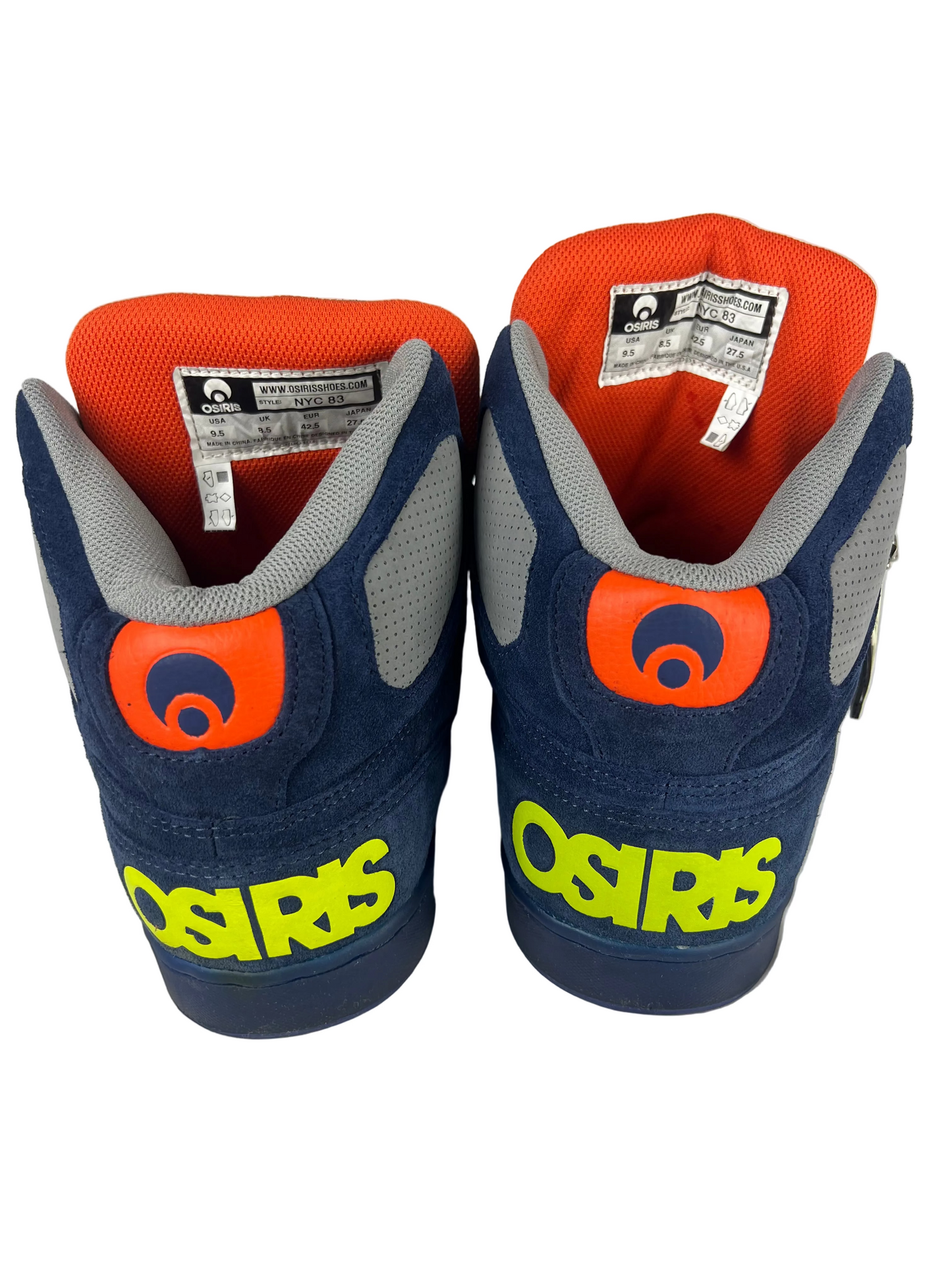 Osiris NYC 83 Navy Grey Orange US Mens Size 9.5 Shoes