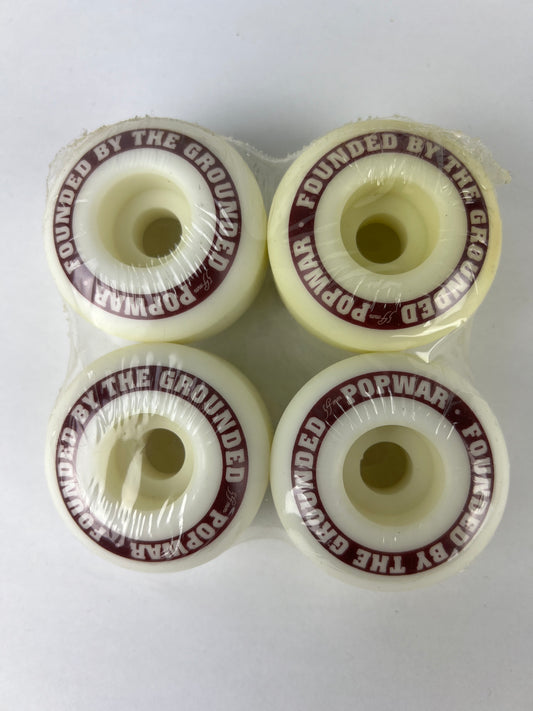 Popwar Founded By The Grounded White Brown Size 54MM Vintage NOS Wheels