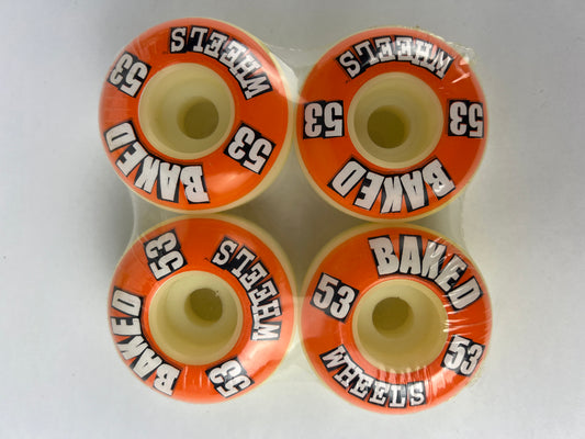 Baker BAKED White Orange Black Size 53MM Vintage NOS Wheels