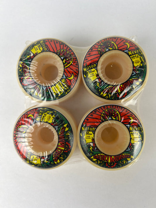 Satori Movement Nilton Neves One Love Sk8 Eterno Unity Red Yellow Green Rasta Size 50MM 101A Duro Vintage NOS Wheels