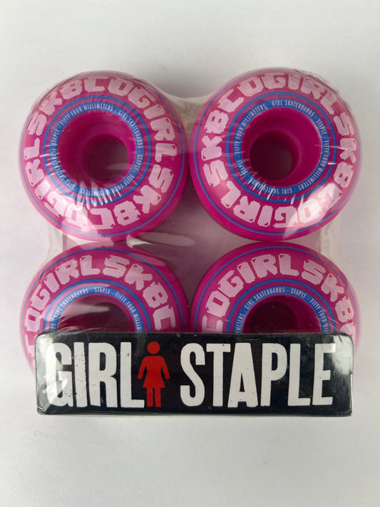 Girl Girl SK8 CO Staple Shape Pink Blue White Size 54MM Vintage NOS Wheels