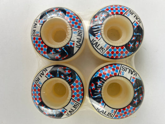 Alien Workshop Josh Kalis Alien Heads Dots Blue Red Black White Size 51MM Vintage NOS Wheels