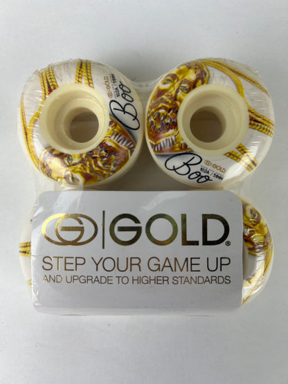 Gold Wheels Gold Goons Boo Johnson Greek God White Gold Black Size 51MM 102A Duro Vintage NOS Wheels