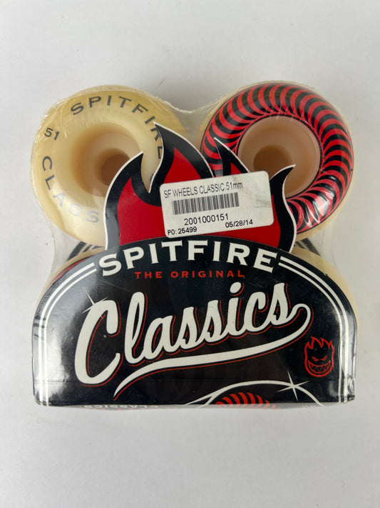 Spitfire Classics Red Black White Size 51mm 99A Duro Vintage NOS Wheels